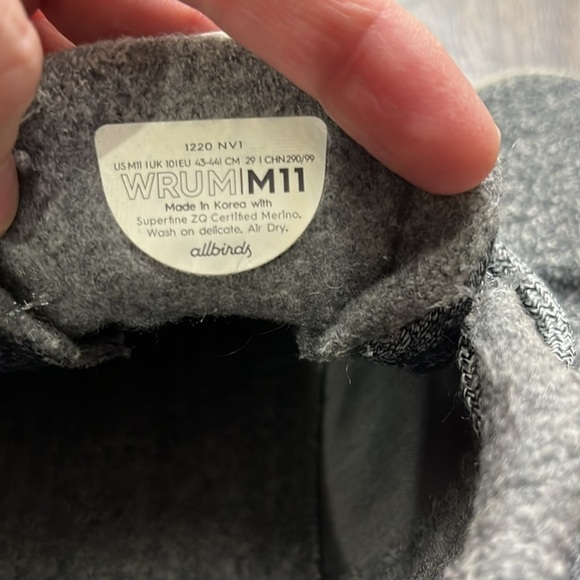 Allbirds Men’s Runner Up Mizzle Wool High Top Gray Sneakers Size 11 - Picture 6 of 7